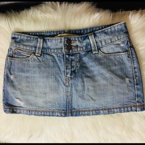 Hollister Distressed Jean Mini Skirt Size 0